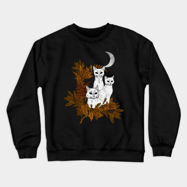 Bewitched Cats Crewneck Sweatshirt by SnugglyTh3Raven